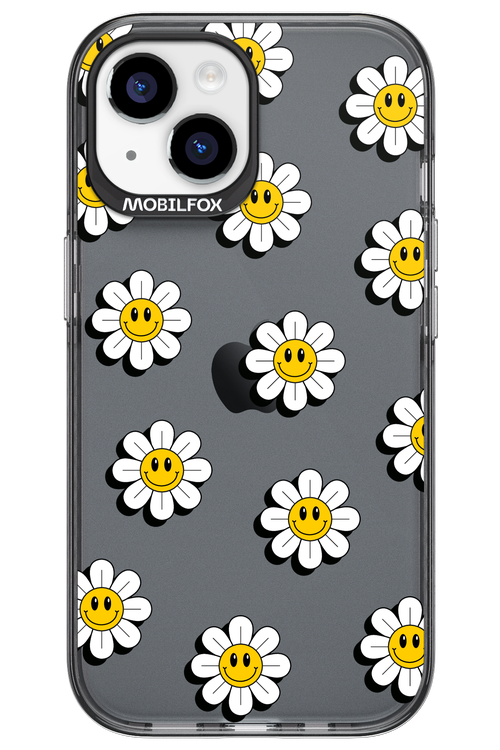 Smiley Flowers Transparent - Apple iPhone 15