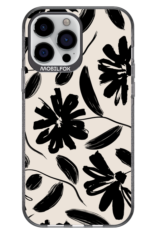 Monochrome Flowerss - Apple iPhone 13 Pro Max