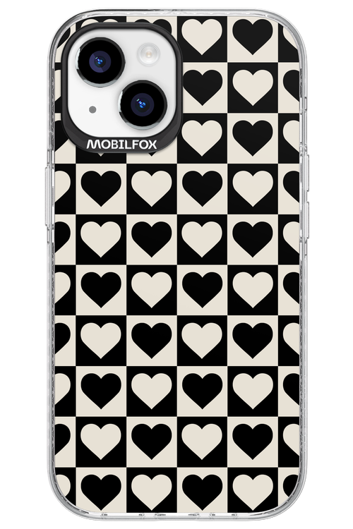 Checkered Heart - Apple iPhone 15