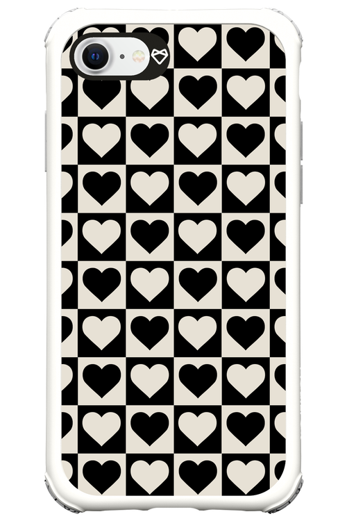 Checkered Heart - Apple iPhone SE 2022