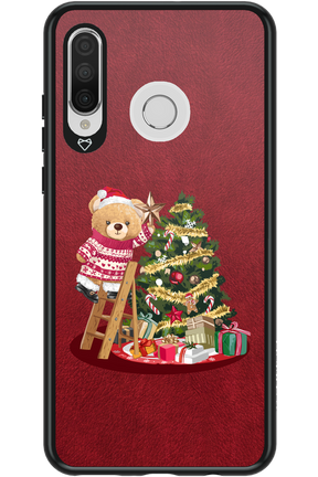 Christmas Bear (Burgundy) - Huawei P30 Lite