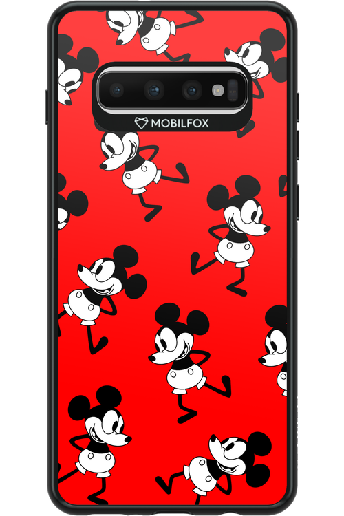 Iconic Mouse (red pattern) - Samsung Galaxy S10+