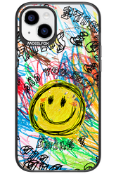 Crayon Smiley Colorful - Apple iPhone 15 Plus