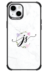 JS Monogram White - Apple iPhone 15 Plus