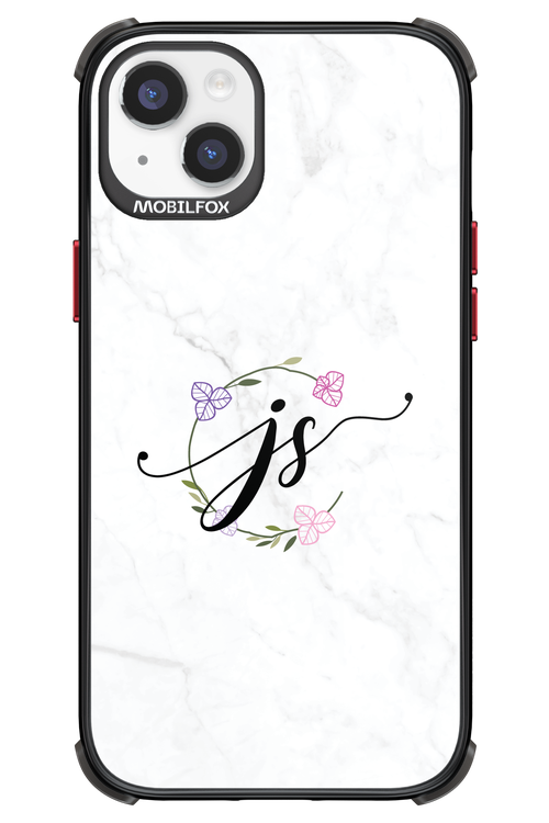 JS Monogram White - Apple iPhone 14 Plus