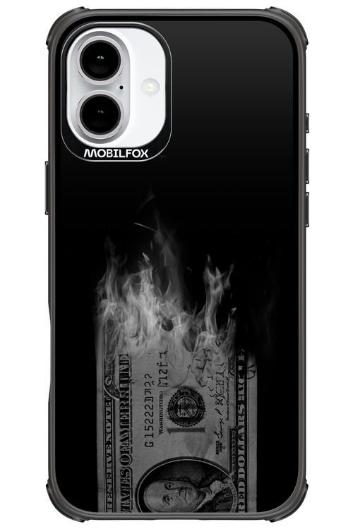 Money Burn B&W - Apple iPhone 16 Plus