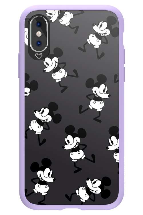 Iconic Mouse (antracite pattern) - Apple iPhone X
