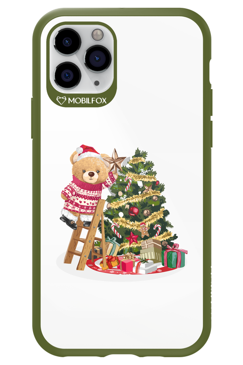 Christmas Bear (Transparent) - Apple iPhone 11 Pro