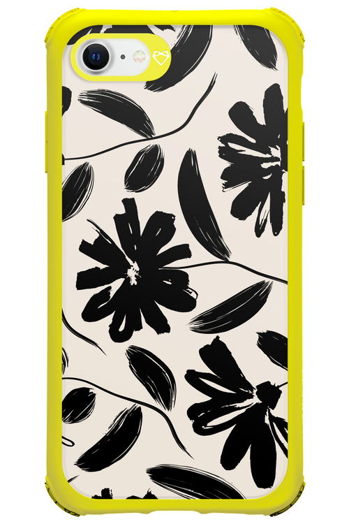 Monochrome Flowerss - Apple iPhone 8