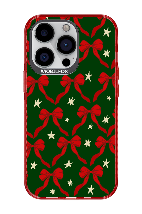 Bow & Stars (Green) - Apple iPhone 13 Pro