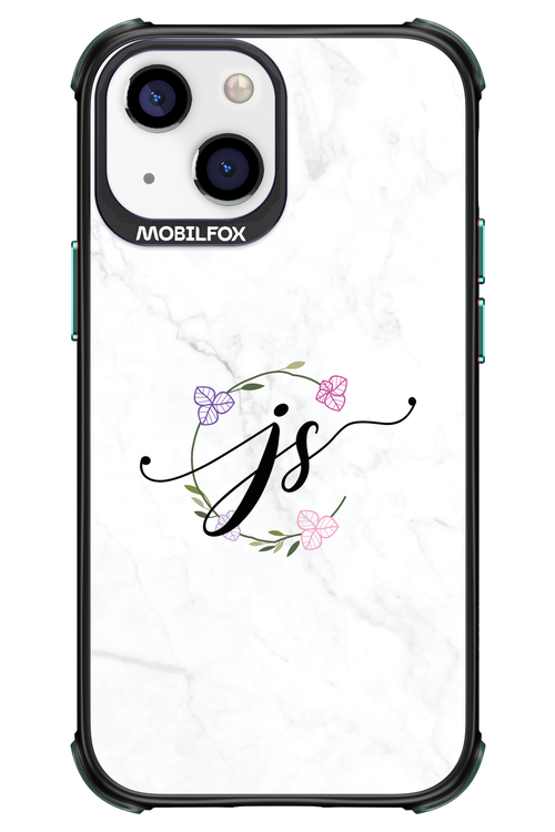 JS Monogram White - Apple iPhone 13 Mini