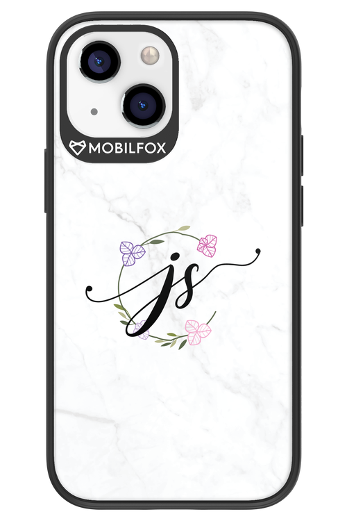 JS Monogram White - Apple iPhone 13 Mini