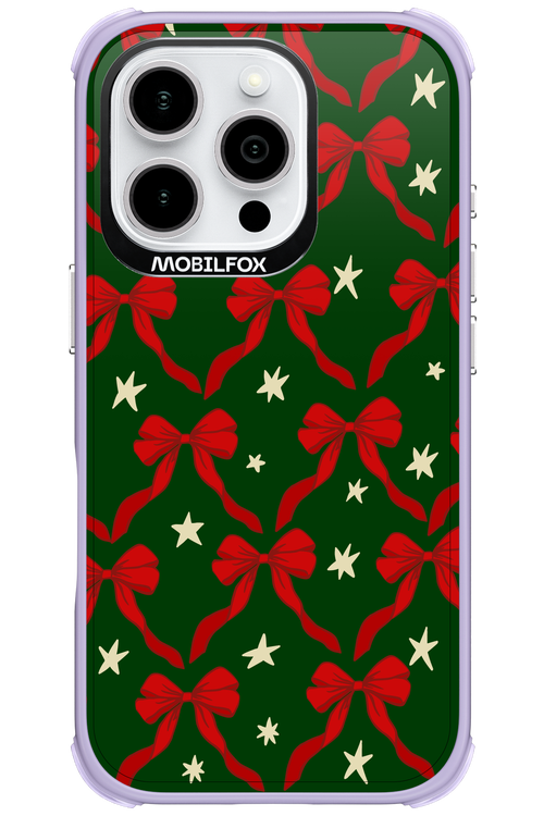 Bow & Stars (Green) - Apple iPhone 16 Pro