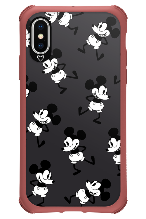 Iconic Mouse (antracite pattern) - Apple iPhone X