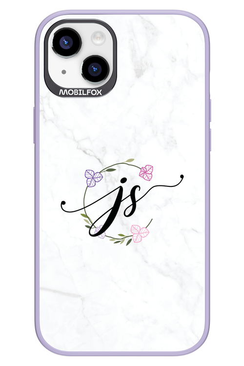 JS Monogram White - Apple iPhone 14 Plus