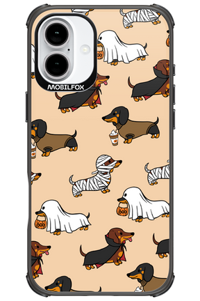Scary Dachshund - Apple iPhone 16 Plus
