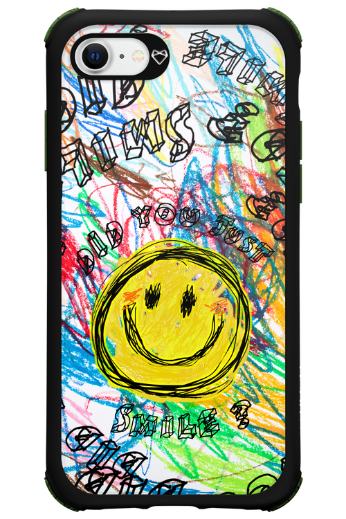 Crayon Smiley Colorful - Apple iPhone 8