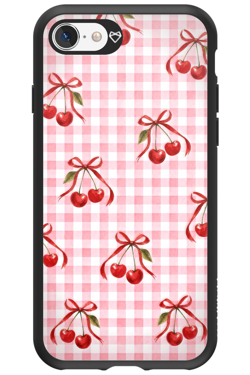Pink Cherry Checked 2.0 - Apple iPhone 8