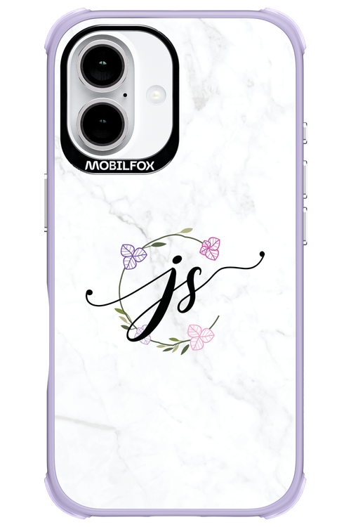 JS Monogram White - Apple iPhone 16