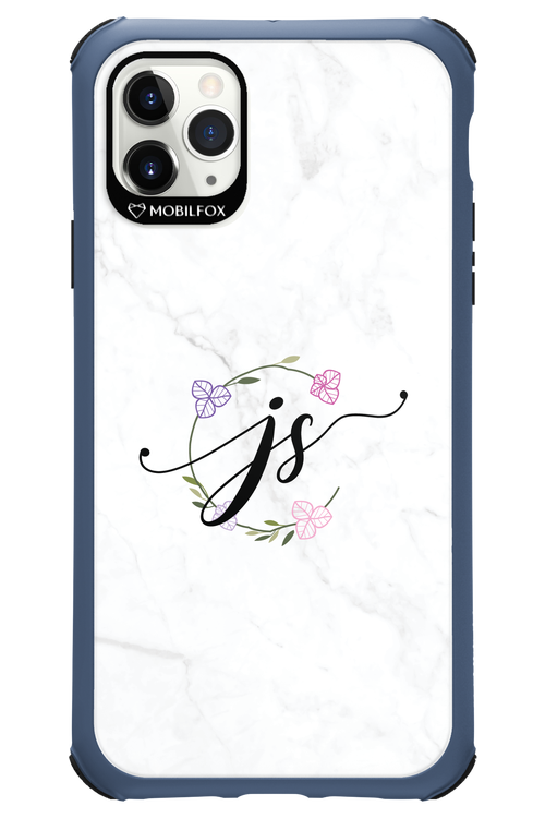 JS Monogram White - Apple iPhone 11 Pro Max