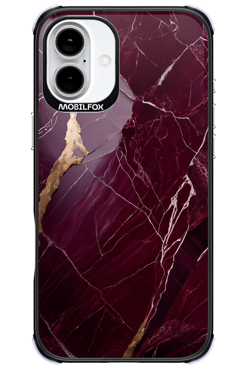 Burgundy Marble - Apple iPhone 16 Plus