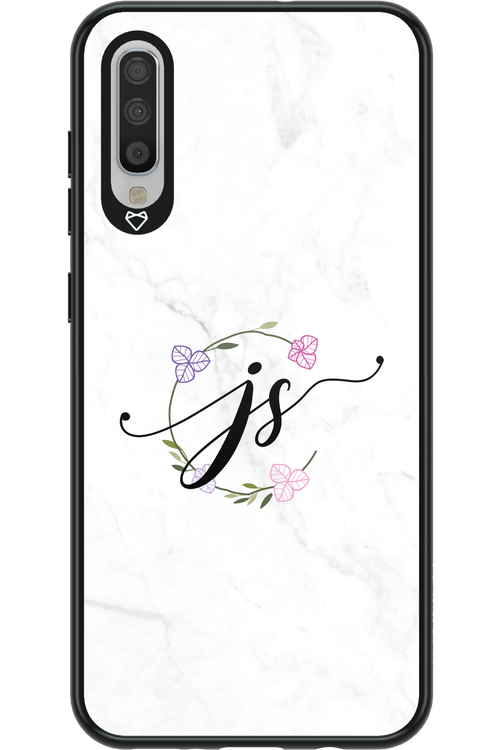 JS Monogram White - Samsung Galaxy A70