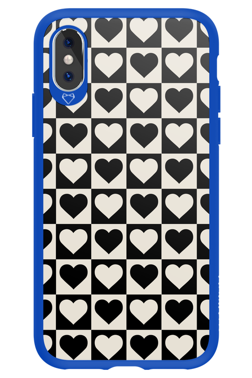 Checkered Heart - Apple iPhone X