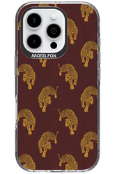 Burgundy Leopard Pattern - Apple iPhone 16 Pro