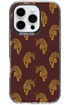 Burgundy Leopard Pattern - Apple iPhone 16 Pro