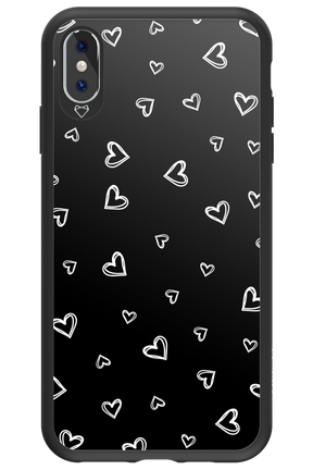Monochrome Hearts 2.0 - Apple iPhone XS Max