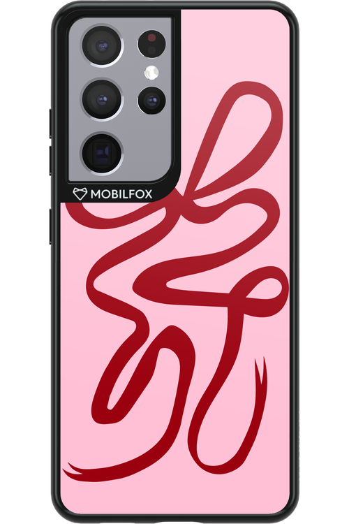 Burgundy Bow - Samsung Galaxy S21 Ultra