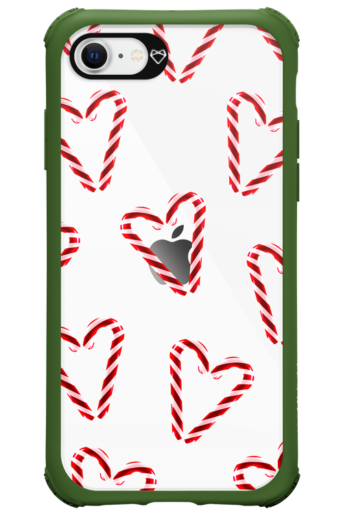 Candy Cane Hearts - Apple iPhone SE 2020