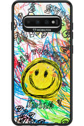 Crayon Smiley Colorful - Samsung Galaxy S10+