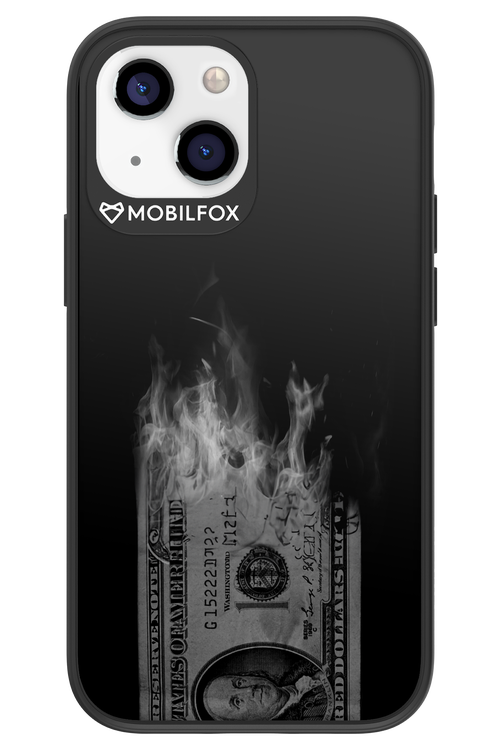 Money Burn B&W - Apple iPhone 13 Mini