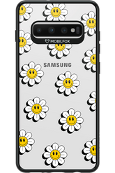 Smiley Flowers Transparent - Samsung Galaxy S10+