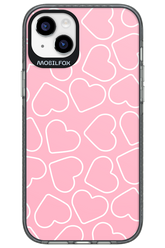 Line Heart Pink - Apple iPhone 14 Plus