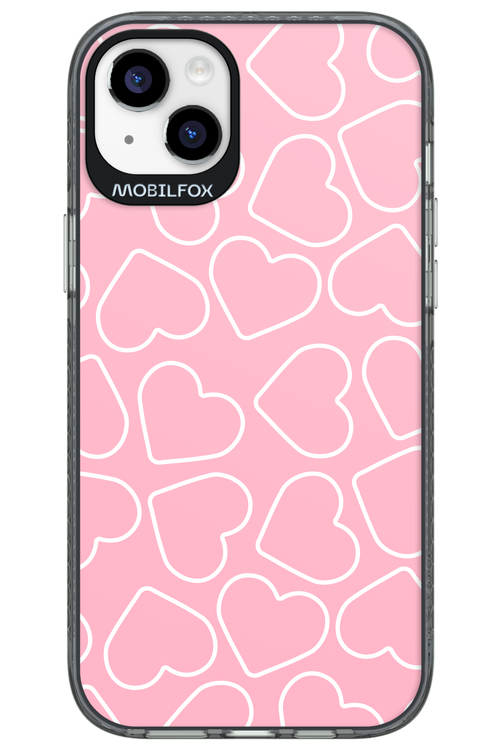 Line Heart Pink - Apple iPhone 14 Plus