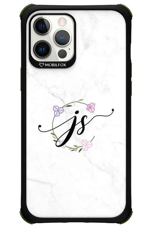 JS Monogram White - Apple iPhone 12 Pro Max