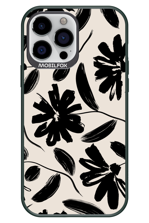 Monochrome Flowerss - Apple iPhone 13 Pro Max