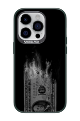 Money Burn B&W - Apple iPhone 14 Pro