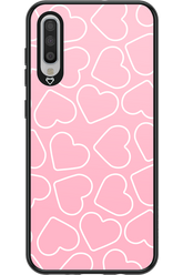 Line Heart Pink - Samsung Galaxy A70