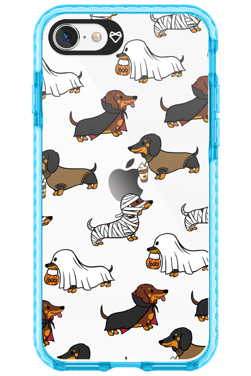 Scary Dachshund (Transparent) - Apple iPhone SE 2020