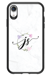 JS Monogram White - Apple iPhone XR