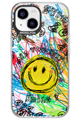 Crayon Smiley Colorful - Apple iPhone 15