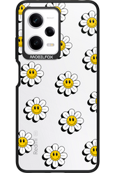 Smiley Flowers Transparent - Xiaomi Redmi Note 12 Pro 5G