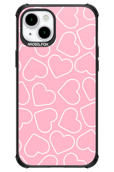 Line Heart Pink - Apple iPhone 15 Plus