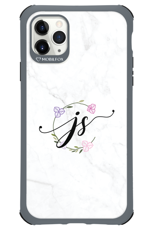 JS Monogram White - Apple iPhone 11 Pro Max