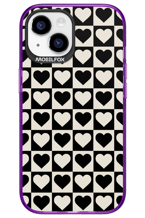 Checkered Heart - Apple iPhone 15