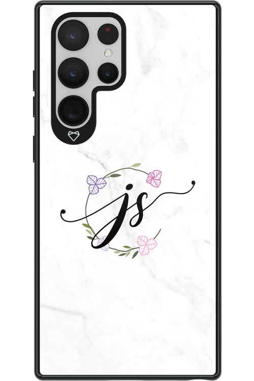 JS Monogram White - Samsung Galaxy S22 Ultra