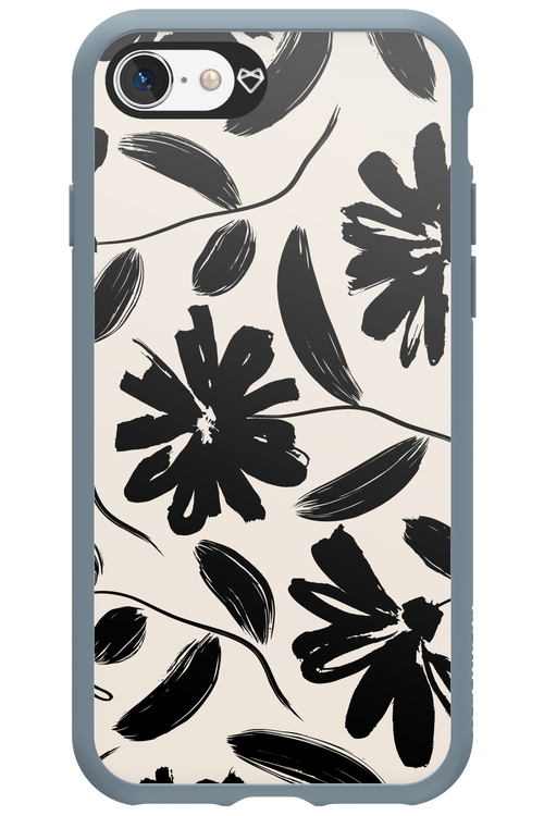 Monochrome Flowerss - Apple iPhone 8